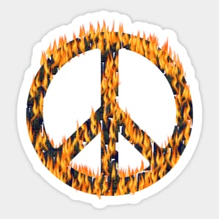 World Peace Sign Vibrant Art Graffiti Activist Sticker